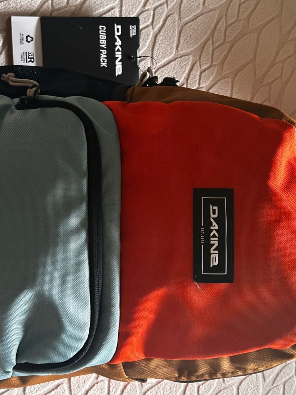 Dakine Orange, Light Blue & Brown Cubby Pack Backpack